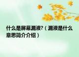 什么是屏幕漏液?（漏液是什么意思簡(jiǎn)介介紹）