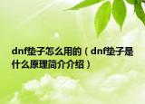 dnf墊子怎么用的（dnf墊子是什么原理簡介介紹）