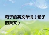 箱子的英文單詞（箱子的英文）