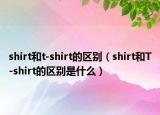 shirt和t-shirt的區(qū)別（shirt和T-shirt的區(qū)別是什么）