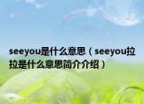 seeyou是什么意思（seeyou拉拉是什么意思簡(jiǎn)介介紹）