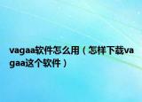 vagaa軟件怎么用（怎樣下載vagaa這個軟件）