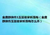 金庸群俠傳1玉笛誰家聽落梅（金庸群俠傳玉笛誰家聽落梅怎么弄）