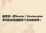 我想買一把fender（Stratocaster系列的吉他請推薦個適合的型號）