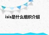 isis是什么組織介紹