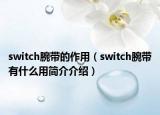 switch腕帶的作用（switch腕帶有什么用簡介介紹）