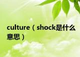 culture（shock是什么意思）