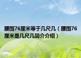 腰圍76厘米等于幾尺幾（腰圍76厘米是幾尺幾簡(jiǎn)介介紹）