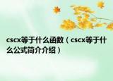 cscx等于什么函數(shù)（cscx等于什么公式簡(jiǎn)介介紹）