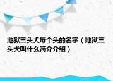 地獄三頭犬每個(gè)頭的名字（地獄三頭犬叫什么簡(jiǎn)介介紹）