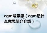 egm啥意思（egm是什么意思簡介介紹）