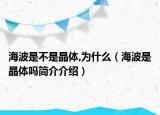 海波是不是晶體,為什么（海波是晶體嗎簡(jiǎn)介介紹）