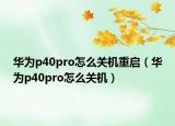 華為p40pro怎么關(guān)機重啟（華為p40pro怎么關(guān)機）