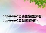 opporeno5怎么設(shè)置鍵盤聲音（opporeno5怎么設(shè)置靜音）