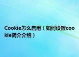 Cookie怎么啟用（如何設置cookie簡介介紹）