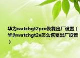 華為watchgt2pro恢復(fù)出廠(chǎng)設(shè)置（華為watchgt2e怎么恢復(fù)出廠(chǎng)設(shè)置）