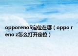 opporeno5定位在哪（oppo reno z怎么打開定位）