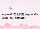 oppo a9x怎么設(shè)置（oppo a9x怎么打開開發(fā)者選項）