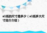 a1紙的尺寸是多少（a1紙多大尺寸簡(jiǎn)介介紹）