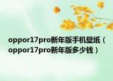 oppor17pro新年版手機(jī)壁紙（oppor17pro新年版多少錢）