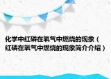 化學(xué)中紅磷在氧氣中燃燒的現(xiàn)象（紅磷在氧氣中燃燒的現(xiàn)象簡(jiǎn)介介紹）