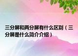 三分屏和兩分屏有什么區(qū)別（三分屏是什么簡介介紹）