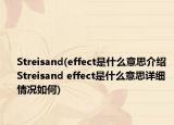 Streisand(effect是什么意思介紹 Streisand effect是什么意思詳細情況如何)