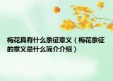 梅花具有什么象征意義（梅花象征的意義是什么簡介介紹）