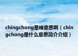 chingchong是啥意思?。╟hingchong是什么意思簡介介紹）