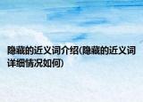 隱藏的近義詞介紹(隱藏的近義詞詳細(xì)情況如何)