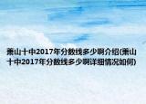 蕭山十中2017年分?jǐn)?shù)線多少啊介紹(蕭山十中2017年分?jǐn)?shù)線多少啊詳細(xì)情況如何)