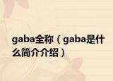 gaba全稱（gaba是什么簡(jiǎn)介介紹）