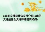 asb的文件是什么文件介紹(asb的文件是什么文件詳細(xì)情況如何)