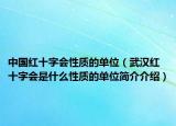 中國(guó)紅十字會(huì)性質(zhì)的單位（武漢紅十字會(huì)是什么性質(zhì)的單位簡(jiǎn)介介紹）