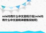 ndsi內(nèi)有什么中文游戲介紹(ndsi內(nèi)有什么中文游戲詳細(xì)情況如何)