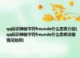 qq標(biāo)識(shí)神秘字符freunde什么意思介紹(qq標(biāo)識(shí)神秘字符freunde什么意思詳細(xì)情況如何)