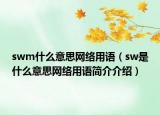 swm什么意思網(wǎng)絡用語（sw是什么意思網(wǎng)絡用語簡介介紹）