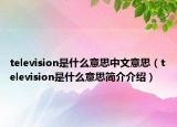 television是什么意思中文意思（television是什么意思簡介介紹）