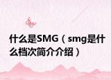 什么是SMG（smg是什么檔次簡介介紹）