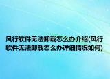 風(fēng)行軟件無法卸載怎么辦介紹(風(fēng)行軟件無法卸載怎么辦詳細(xì)情況如何)