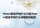 Steam的名字叫什么介紹(Steam的名字叫什么詳細(xì)情況如何)