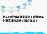 新1.5t哈弗h6真實油耗（哈弗h61.5t真實油耗是多少簡介介紹）