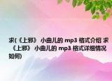 求(《上邪》 小曲兒的 mp3 格式介紹 求 《上邪》 小曲兒的 mp3 格式詳細(xì)情況如何)