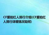 CF愛拍紅人排行介紹(CF愛拍紅人排行詳細(xì)情況如何)