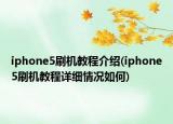 iphone5刷機教程介紹(iphone5刷機教程詳細(xì)情況如何)