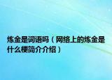 煉金是詞語嗎（網(wǎng)絡(luò)上的煉金是什么梗簡介介紹）