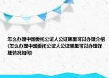 怎么辦理中國委托公證人公證哪里可以辦理介紹(怎么辦理中國委托公證人公證哪里可以辦理詳細情況如何)