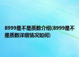 8999是不是質(zhì)數(shù)介紹(8999是不是質(zhì)數(shù)詳細(xì)情況如何)