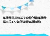 車牌號尾三位177如何介紹(車牌號尾三位177如何詳細(xì)情況如何)