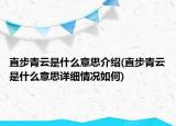 直步青云是什么意思介紹(直步青云是什么意思詳細(xì)情況如何)